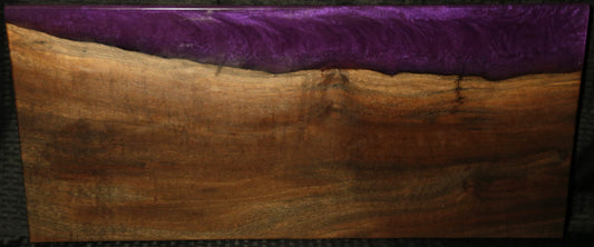 Epoxy Charcuterie Board - Black Walnut - Purple Shimmer