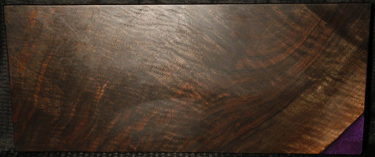 Epoxy Charcuterie Board - Black Walnut - Purple Shimmer in Corner