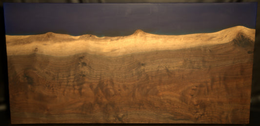 Epoxy Charcuterie Board - Black Walnut - Translucent Blue